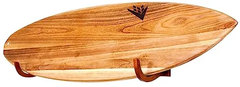 COR Surf - Soporte de pared para tablas largas y cortas de surf, para interiores y exteriores, Madera natural
