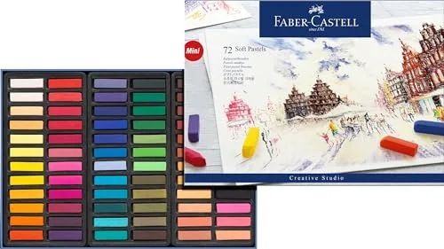 Faber-Castell 128272 - Estuche de Cartón con 72 Tizas Pastel - Mini - Multicolor