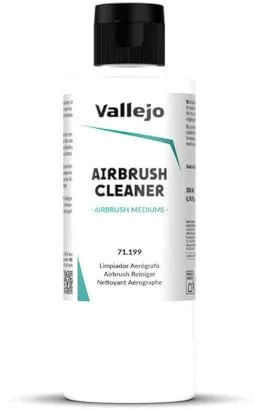 Vallejo Airbrush Cleaner 200 Ml. Limpiador para Aerógrafo. Elimina los Restos de Pintura y Lubrica. Producto para el Cuidado y Mantenimiento del Aerógrafo