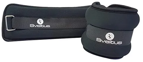 Sveltus Banda con lastre para Hacer Ejercicio, neopreno, negro, 2 x 500g
