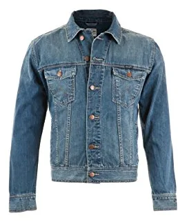 Wrangler Classic Jacket, Chaqueta Hombre, Azul (Mid Stone 14v), Medium