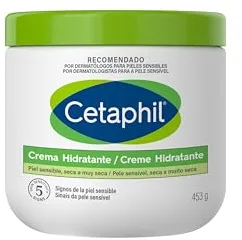 CETAPHIL Crema Hidratante Corporal y Facial, para pieles secas y sensibles, hidrata hasta 48 horas, 453G