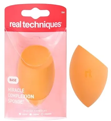 Real Techniques Esponja Miracle Complexion de, esponja para mezclar maquillaje, para bases líquidas y en crema, 1 unidad