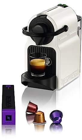 Nespresso Krups Inissia XN1001 - Cafetera monodosis de cápsulas Nespresso, 19 bares, apagado automático, color blanco