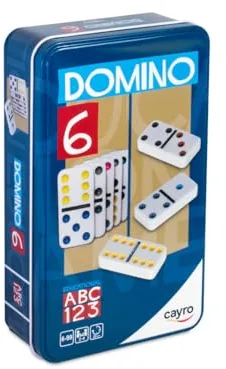 Cayro - Dominó - + 6 Años - Modelo Multicolor con Fichas de Colores - Juego Clásico de Mesa para Niños y Adultos - Ideal para Viaje - 2 a 4 Jugadores