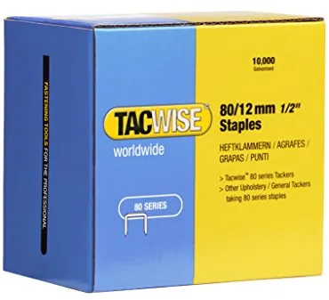 Tacwise 0384 Grapas para Tapicería Galvanizadas Tipo 80/12 mm, Paquete de 10.000
