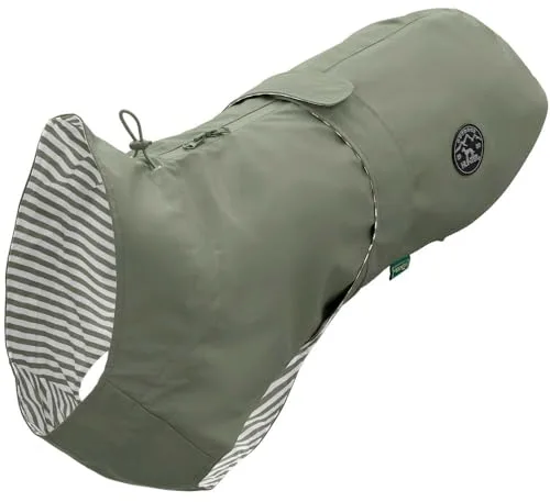 Hunter Milford - Abrigo Impermeable para Perro con Apertura arnés y Collar (40 cm), Color Verde