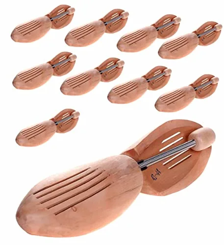 HIMRY® 5 pares | Hormas de Zapato, Madera Natural, Tensor de Espiral, hormas. Unisex, tamaño 43-44, KXB6001-5x-43