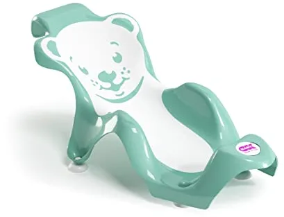 OKBABY Buddy - Hamaca De Baño Ergonómica Con Asiento De Goma Antideslizante Para El Baño Del Bebé - 0 A 8 Meses (8 Kg), color Turquesa