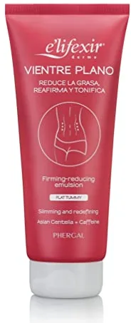 Elifexir Vientre Plano | Gel Reductor Abdomen | Crema Quemagrasas Reductora y Reafirmante Potente | Quema Grasas Adelgazante Mujer y Hombre | Con Cafeína y Centella Asiática, 200ml