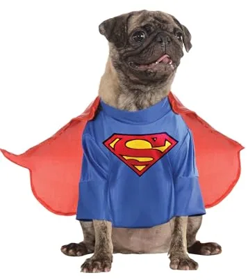 Rubie's Disfraz Unisex para Adultos, 580283 Oficial de Rubie s DC Comic Superman, Disfraz de superhéroe para Perro, Talla XXL, Multicolor, XXL
