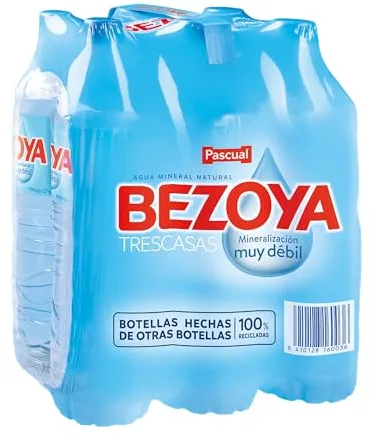 Bezoya - Agua Mineral Natural - Agua de mineralización muy débil - Pack de 6 x 1,5 L