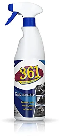 Sisbrill 361 Todo Uso Coche - Limpiador de Asientos, Tapicería, Salpicadero, Cuero, Mosquitos - Interior y Exterior del coche - 750 ml