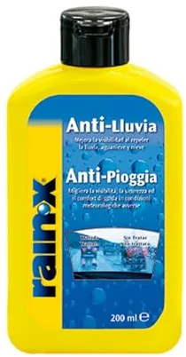 Rain-X Líquido Limpiaparabrisas Coche con Tratamiento Antilluvia Parabrisas Coche, Retrovisor, Mampara Ducha, Espejos, Cristales Baño 200ml