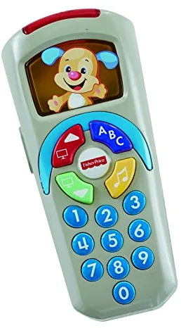 Fisher-Price Ríe y Aprende Mando a Distancia Perrito, Juguete electrónico de Aprendizaje para bebé +6 Meses, Versión: Italiano, DLD33