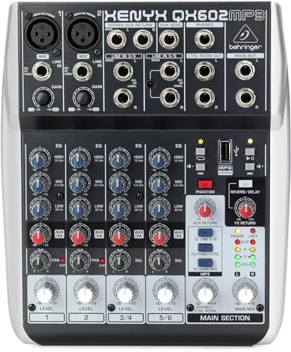 Behringer XENYX QX602MP3 Mesa de mezclas, MP3 Player