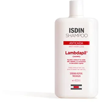 ISDIN Lambdapil Champú Anticaída Ayuda a Reducir la Caída Excesiva del Cabello y a Aumentar su Densidad, Cabello Fuerte y con Aspecto Saludable, 400 ml