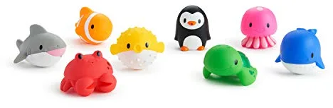 Munchkin Juguetes de Baño Ocean Squirters para Bebé | Juguetes para Baño y Ducha para Niños y Niños Pequeños | Esenciales para Bebé | Set de 8 | Océano