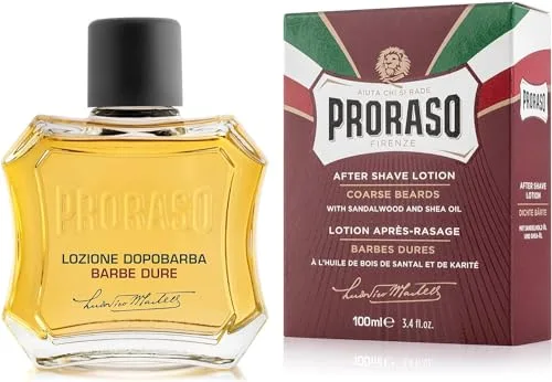 Proraso After Shave Nutritivo, 100 ml, bálsamo barba con aceite de sándalo y karité, tónico facial que hidrata y regenera la piel en profundidad