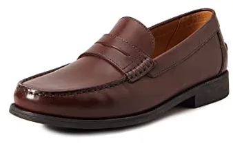 Geox U New Damon B, Mocasines Hombre, Marrón Dk Brown, 44 EU