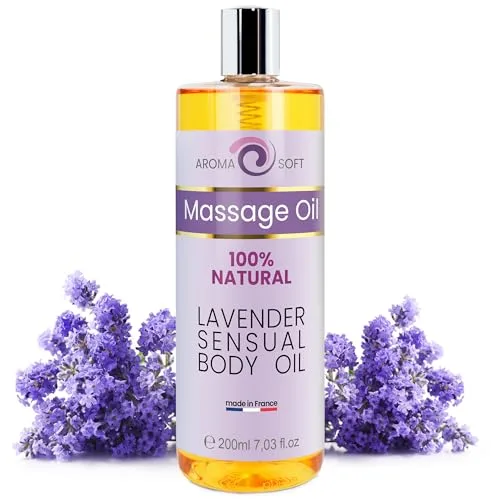 bleu & marine Bretania - Aceite de Masaje Natural 100% | Aromaterapia y Relajación | Hidratante y Portador | Ideal Después del Baño | Apto para Todo Tipo de Masajes Corporales, 200 ml