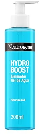 Neutrogena Hydro Boost Limpiador Gel de Agua (1 x 200 ml), gel limpiador facial para eliminar el maquillaje y la suciedad, jabón hidratante con ácido hialurónico