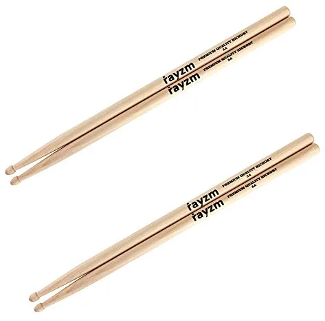 Rayzm Baquetas para Tambor/Baquetas de batería 5A, Sólidos Americanos Hickory Palillos/Baquetas Batidor, Madera Consejos
