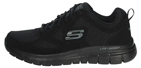 Skechers Burns- Agoura Hombre Scarpe da ginnastica, Black, 42.5 EU