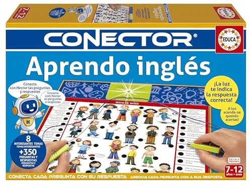Educa - Conector Aprendo Inglés | Juego Educativo para niños a Partir de 7 años Donde aprenderán lo Fundamental del inglés, Vocabulario, verbo, Las primeras Fases a Partir de 7,8,9,10,11 años (17206)