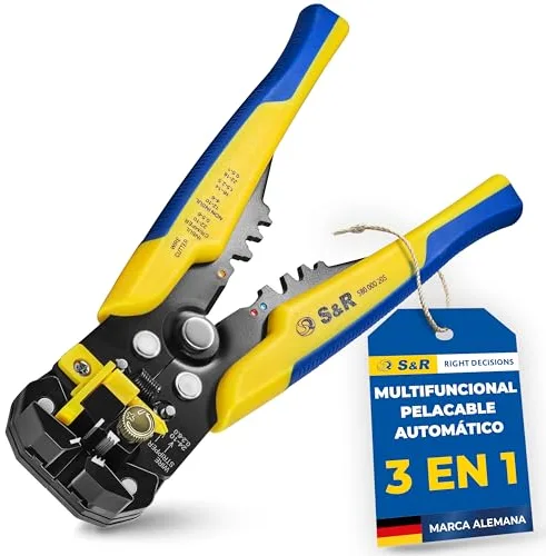 S&R Pelacables automático/Alicates para prensar/Cortador autoajustable/Alicates automáticos con cables de ajuste de precisión AWG
