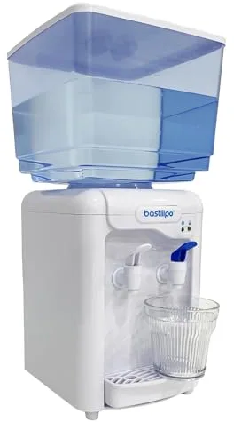 RIOFRIO, Dispensador de agua fría, depósito de 7 litros, 65W, Blanco, Plástico