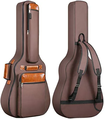 CAHAYA Funda de Guitarra Universal Acolchada 12 mm para Guitarra Acústica y Clásica Color Marrón CY0150