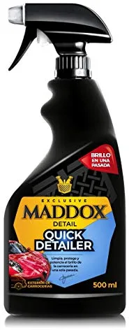 Maddox Detail - Cera Abrillantador y Protector Hidrofóbico para Coche | Efecto Brillo Intenso y Tacto Sedoso | Protección Intensa para Pintura | Mantenimiento entre Lavados | Quick Detailer 500ml