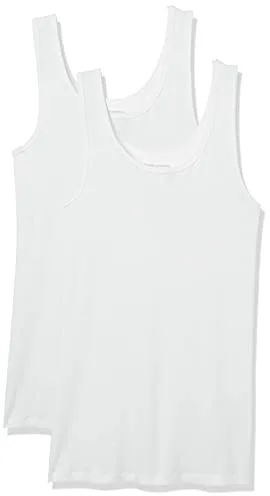 Amazon Essentials 2-pack Tank, camisa Mujer, Blanco (White), X-Large (Talla del fabricante: )