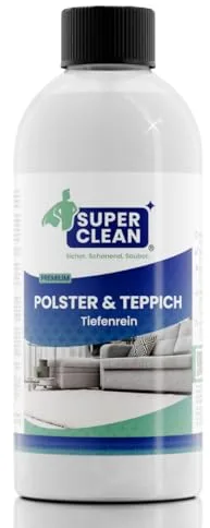 SUPER CLEAN Limpiador concentrado para tapicerías y alfombras | 500 ml | Limpieza profunda para sofás, asientos de coche, moquetas y tejidos