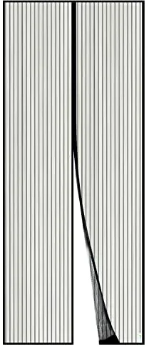 Mosquitera magnética para puerta de Apalus, cortina de malla, junta magnética de arriba a abajo con cierre automático, mantiene el aire fresco en el interior (80x200 CM, Negro)