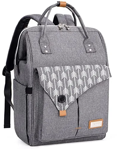 Lekebaby Mochila para cambiador de bebé con colchón de borde, impermeable, diseño de flecha, color gris
