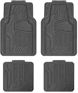 Goodyear Alfombra de Goma, 4 piezas, Negro America