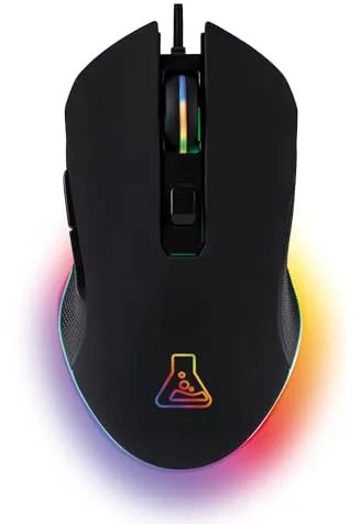 The G-Lab Kult Helium - RATÓN Gaming - 800 a 3200 dpi Sensor óptico, Retroiluminación 7 Colores LED, 6 Botones - Ratón de Juego cómodo y Ligero - Compatible con PC/Mac/Xbox One / PS4/PS5 (con Cable)