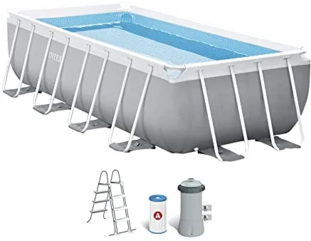 INTEX 55211 - Piscina elevada Rectangular Prism Frame con depuradora