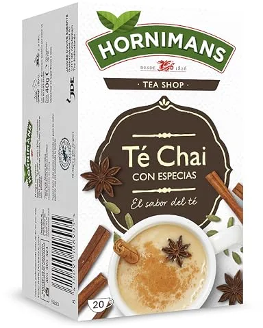 Hornimans Té Chai con Especias Ingredientes 100% Naturales | 20 bolsitas | Con Teína