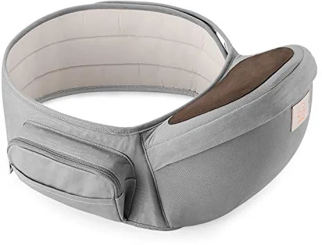 GAGAKU Portabebé Taburete de Cintura para Bebé 0-36 Meses Recién Nacido - Gris