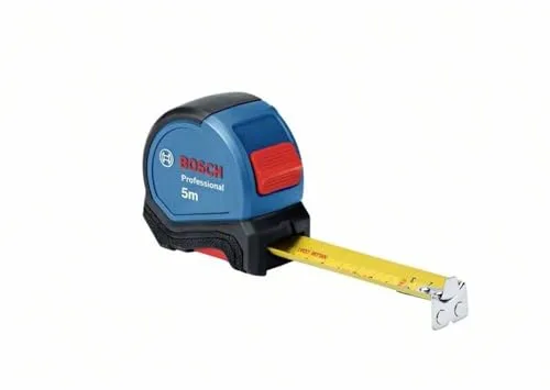 Bosch Professional cinta métrica 5 m (manejo c. 1 mano, pinza para cinturón, gancho magnético, 2 botones de parada, cinta de acero de 27 mm con rec. de nailon, incl. blíster) - Set exclusivo de Amazon
