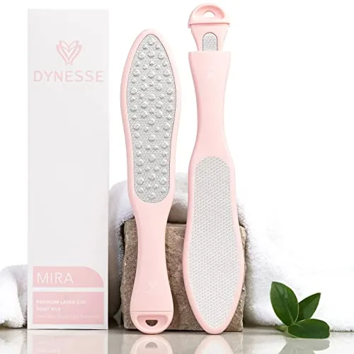 DYNESSE Lima profesional para pies de acero inoxidable cortada con láser. 3 herramientas en 1. Mini escofina integrada. Segura y fácil de usar. Profesional. Producto multiuso