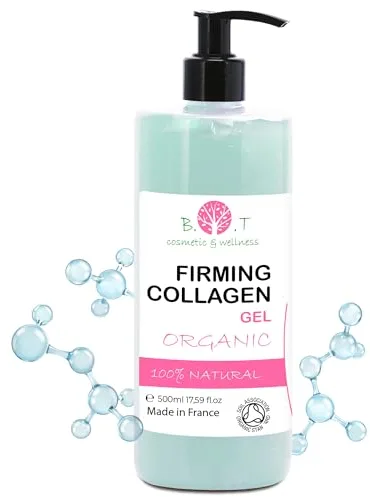 Gel Antiarrugas Colágeno Marino Bioactivo Premium | Reducción de Arrugas y Estimulación del Colágeno | Reafirmante, Hidratante, Compatible con Radiofrecuencia - 500 ml