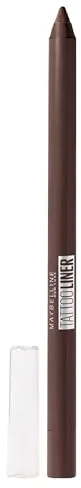 Maybelline New York, Tattoo Liner, Lápiz de Ojos Semi-permanente, Waterproof, No transferible, Tono: 910 Bold Brown, Marrón Oscuro, 1.3 gr