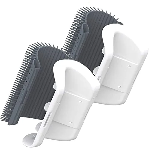 3.0 Más Suave Cepillo de Esquina Masaje Para Gatos con Hierba Gatera, Cat Self Groomer con Catnip, Cat Corner Groomer, peine rascador de esquina de pared, cepillo de masaje de aseo, 2 unidad