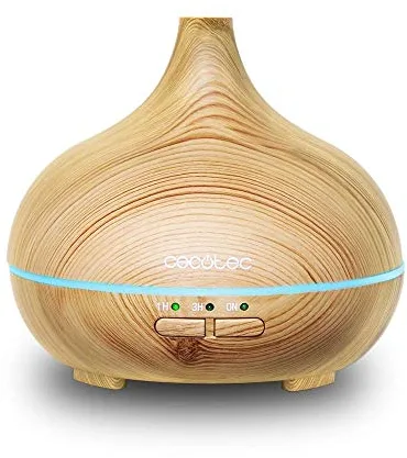 Cecotec Humidificador Ultrasónico y Difusor de Aromas con Temporizador Pure Aroma 150 Yang. Capacidad 150 ml, Temporizador 3 Horas, 7 Colores led, Función aromaterapia, Ultra silencioso