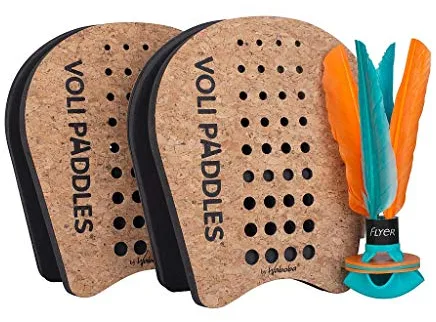 Waboba Set de Pádel VOLI para Jugar en el Jardín o la Playa, Deporte de Interiores y Exteriores, Juego para Toda la Familia, para 2 Jugadores
