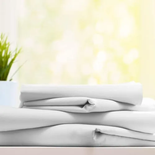 Burrito Blanco Sábana Encimera Hostelería G12 | 100% Algodón - Transpirable | Sábana Ancho 180-200 | Cama Matrimonio | Color Blanco